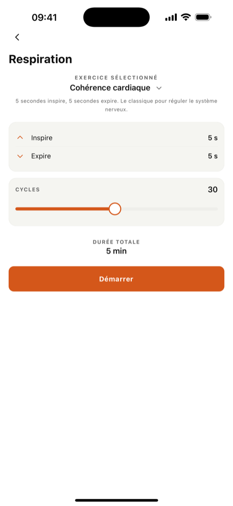 Écran d'une application mobile créée par Eurekia